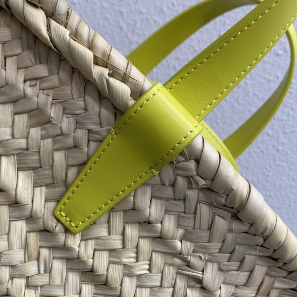 1:1 Replica Celine Teen Triomphe Celine Classic Panier In Palm Leaves And Lizard Yellow For Women 8in/20cm 194004EH4.11CT