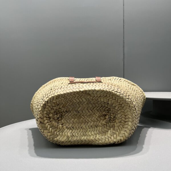 1:1 Replica Celine Teen Triomphe Celine Classic Panier In Palm Leaves With Heart Patch Brown For Women 10in/25cm 194002DUI.04LU