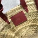 1:1 Replica Celine Teen Triomphe Classic Pannier Tote Dark Pink For Women 8in/20cm