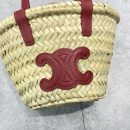1:1 Replica Celine Teen Triomphe Classic Pannier Tote Dark Pink For Women 8in/20cm