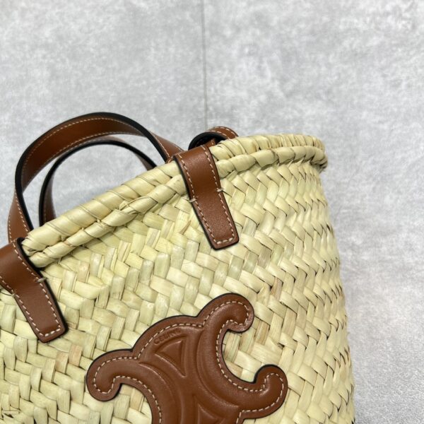 1:1 Replica Celine Teen Triomphe Classic Pannier Tote Tan For Women 8in/20cm