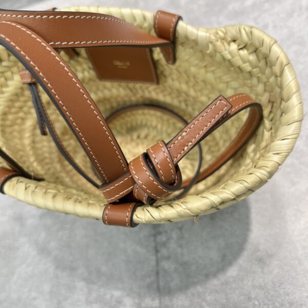 1:1 Replica Celine Teen Triomphe Classic Pannier Tote Tan For Women 8in/20cm