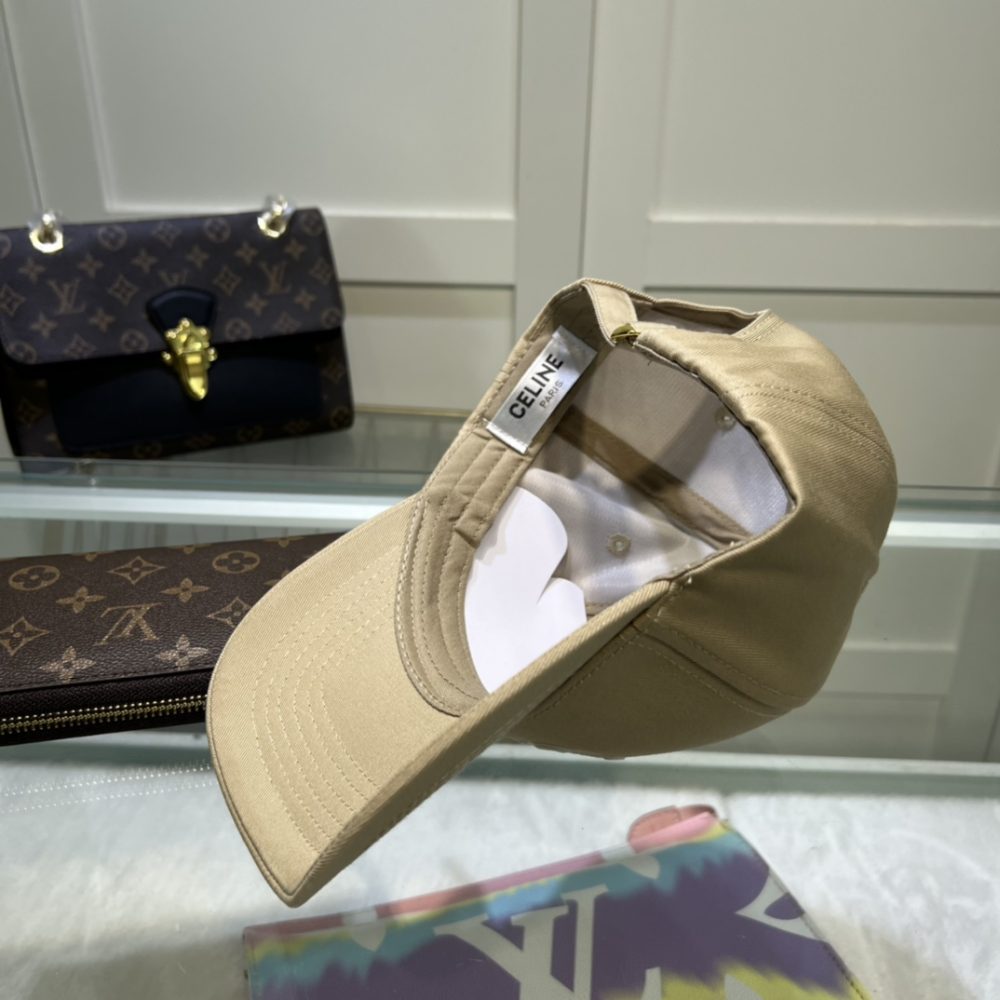 Celine Triomphe Baseball Cap Beige Celine Cap - Image 3
