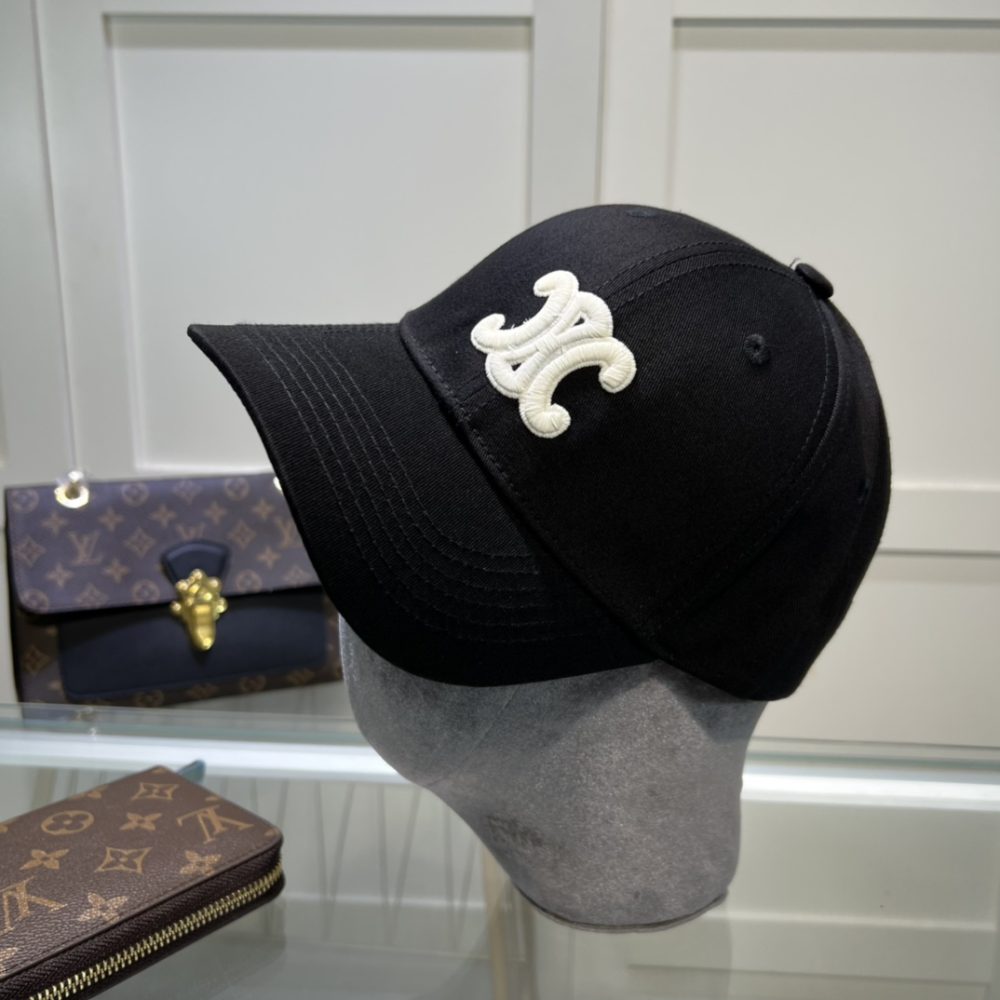Celine Triomphe Baseball Cap Black Celine Cap - Image 2