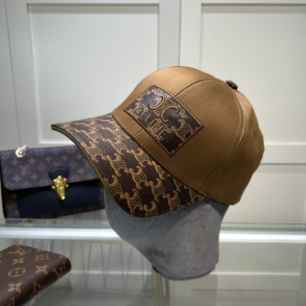 Celine Triomphe Baseball Cap Brown Celine Cap - Image 3