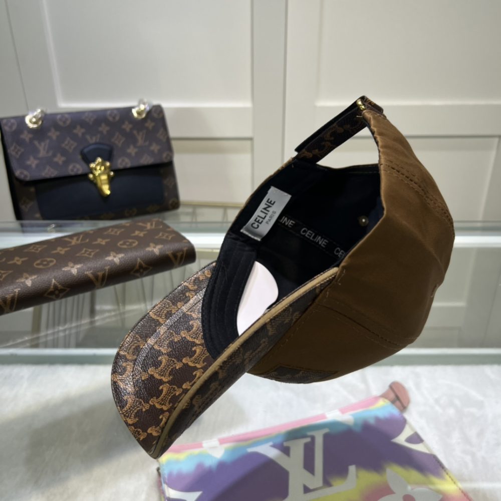 Celine Triomphe Baseball Cap Brown Celine Cap - Image 2