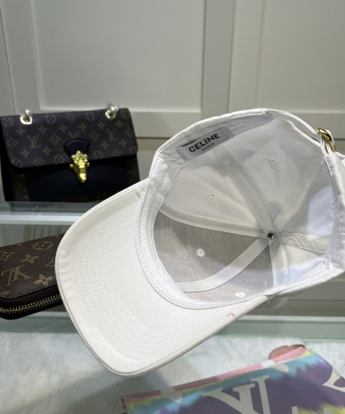 Celine Triomphe Baseball Cap White Celine Cap