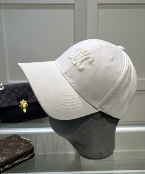 Celine Triomphe Baseball Cap White Celine Cap