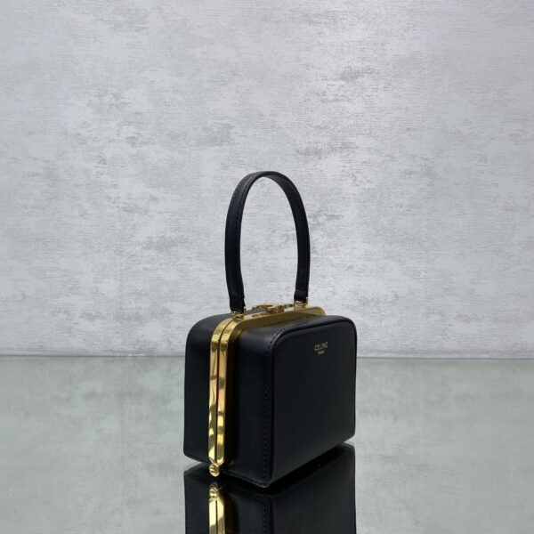 1:1 Replica Celine Triomphe Minaudiere Black For Women 4in/10cm