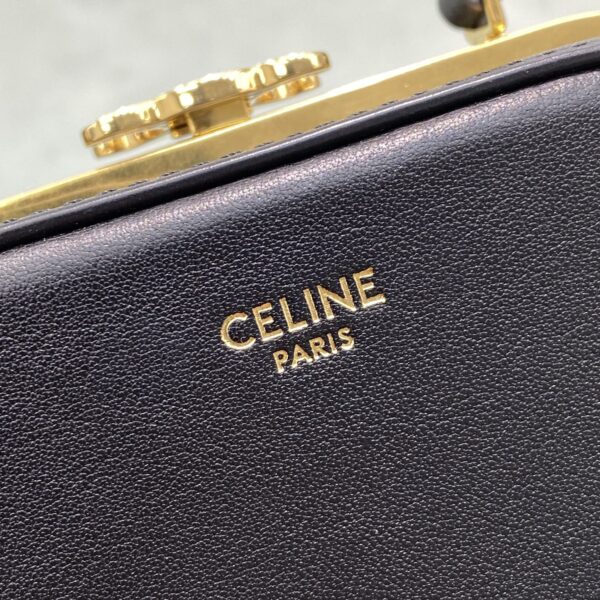 1:1 Replica Celine Triomphe Minaudiere Black For Women 4in/10cm