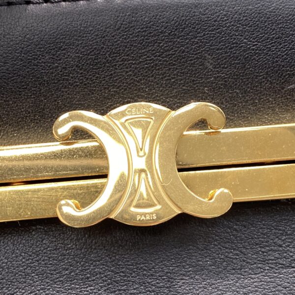 1:1 Replica Celine Triomphe Minaudiere Black For Women 4in/10cm