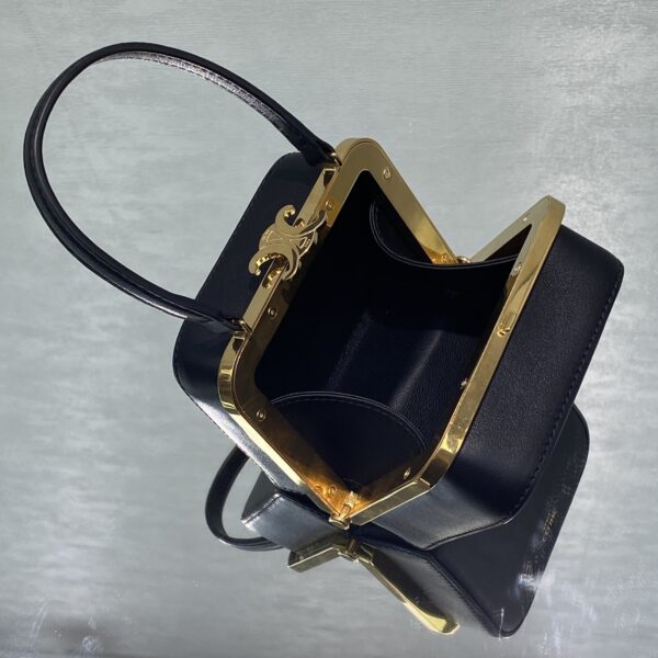1:1 Replica Celine Triomphe Minaudiere Black For Women 4in/10cm