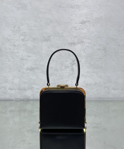1:1 Replica Celine Triomphe Minaudiere Black For Women 4in/10cm
