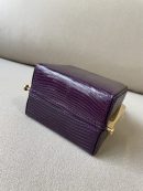 1:1 Replica Celine Triomphe Minaudiere In Lizard Violet For Women 4in/10cm