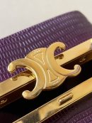 1:1 Replica Celine Triomphe Minaudiere In Lizard Violet For Women 4in/10cm