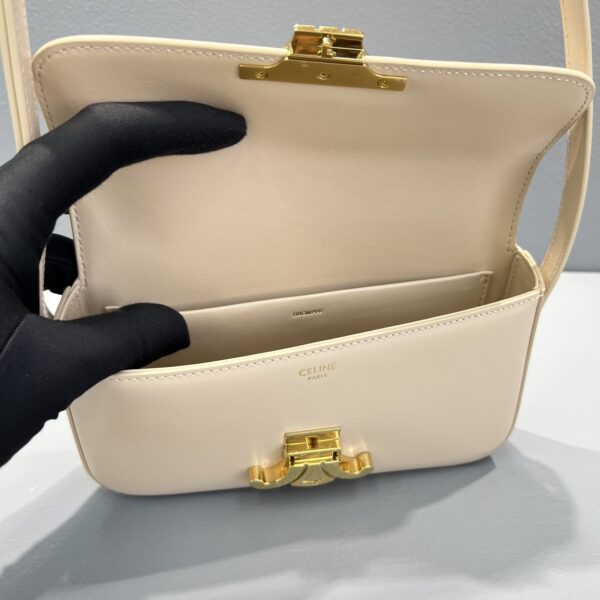 1:1 Replica Celine Triomphe Shoulder Bag Beige For Women 8in/20.5cm