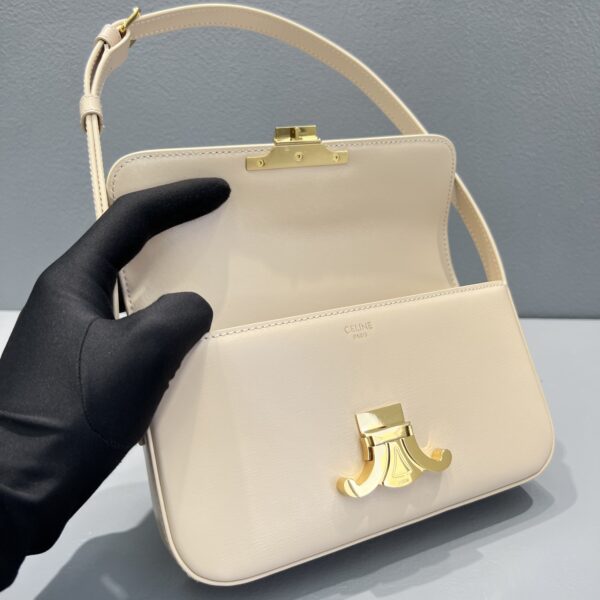 1:1 Replica Celine Triomphe Shoulder Bag Beige For Women 8in/20.5cm