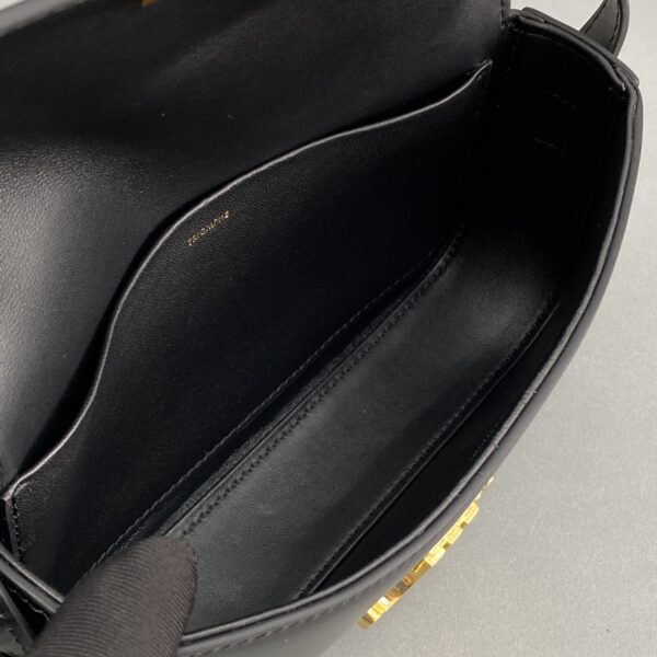 1:1 Replica Celine Triomphe Shoulder Bag Black For Women 8in/20cm 194143BF4.38NO