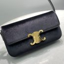 1:1 Replica Celine Triomphe Shoulder Bag Black For Women 8in/20cm
