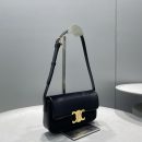 1:1 Replica Celine Triomphe Shoulder Bag Black For Women 8in/20cm