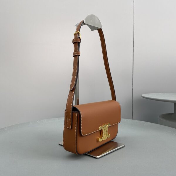 1:1 Replica Celine Triomphe Shoulder Bag Brown For Women 8in/20cm 194143BFN.04LU