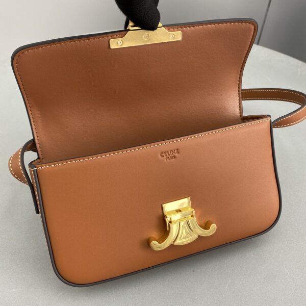 1:1 Replica Celine Triomphe Shoulder Bag Brown For Women 8in/20cm 194143BFN.04LU