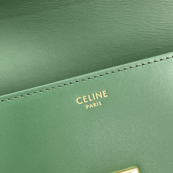 1:1 Replica Celine Triomphe Shoulder Bag Green For Women 8in/20cm