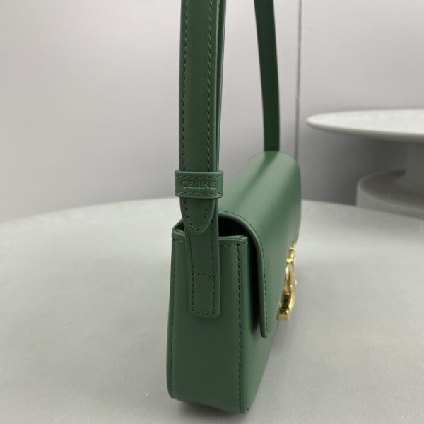 1:1 Replica Celine Triomphe Shoulder Bag Green For Women 8in/20cm