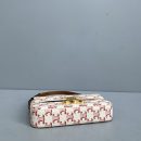 1:1 Replica Celine Triomphe Shoulder Bag In Triomphe Canvas  Red For Women 8in/20cm 194142CUZ.27ED