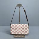 1:1 Replica Celine Triomphe Shoulder Bag In Triomphe Canvas  Red For Women 8in/20cm 194142CUZ.27ED