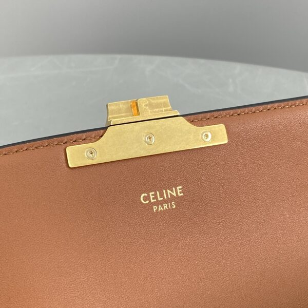 1:1 Replica Celine Triomphe Shoulder Bag In Triomphe Canvas White For Women 8in/20cm 194142CUZ.01BC