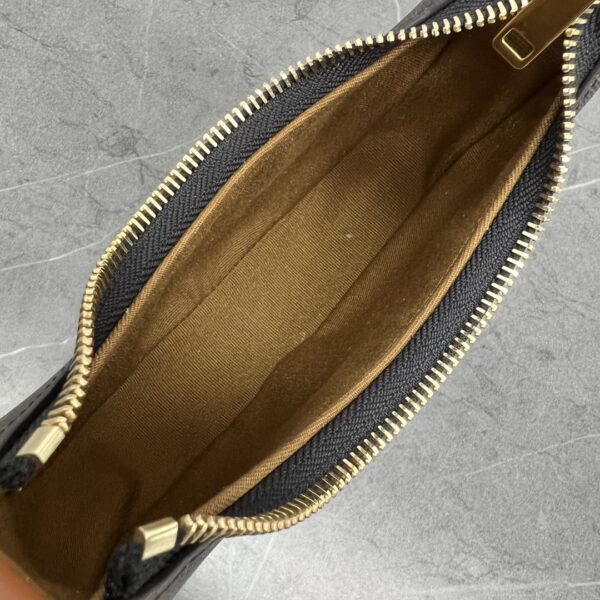 1:1 Replica Celine Triope Heart Embroidered Mini Abba - Triope Canvas Brown For Women 6.4in/16cm 10I602EB1.04LU