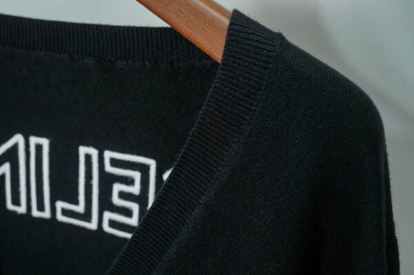 Celine V-Neck Cardigan Sweater Black For Men