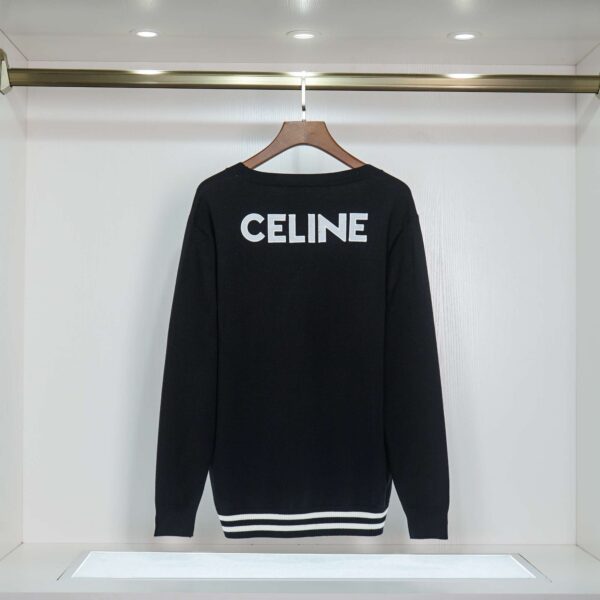 Celine V-Neck Cardigan Sweater Black For Men