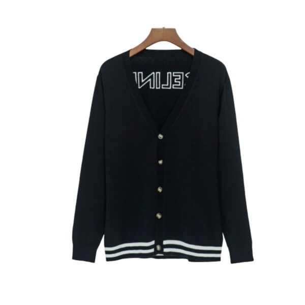 Celine V-Neck Cardigan Sweater Black For Men