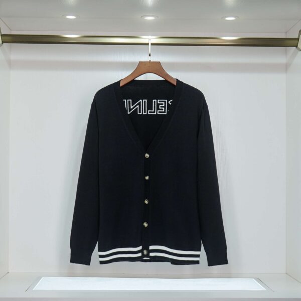 Celine V-Neck Cardigan Sweater Black For Men