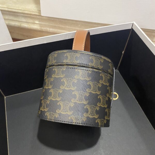 1:1 Replica Celine Vanity Case In Triomphe Canvas Tan For Women 6in/15cm 4M0932DP4.04LU