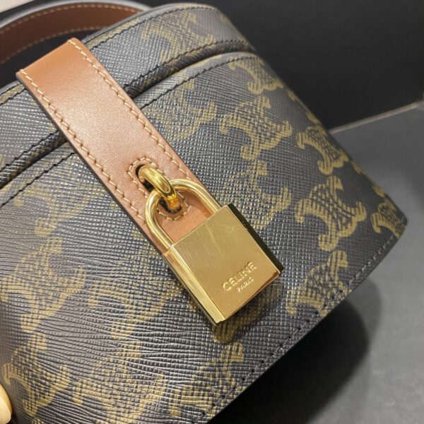 1:1 Replica Celine Vanity Case In Triomphe Canvas Tan For Women 6in/15cm 4M0932DP4.04LU