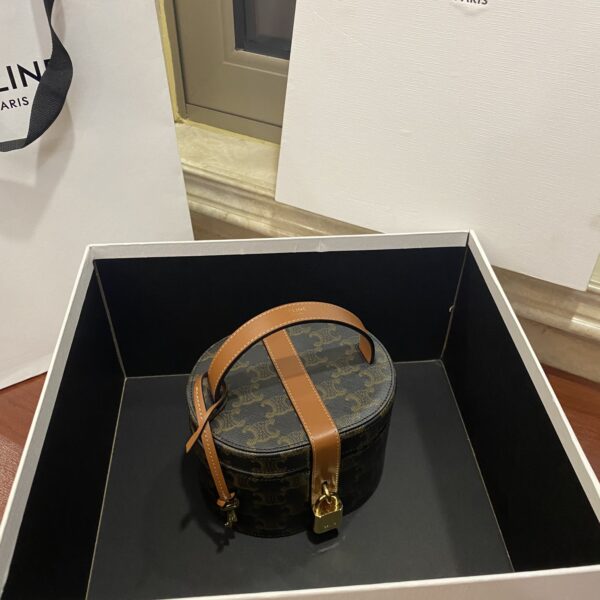 1:1 Replica Celine Vanity Case In Triomphe Canvas Tan For Women 6in/15cm 4M0932DP4.04LU