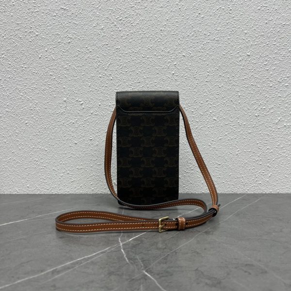 1:1 Replica Celine Vertical Mobile Pouch Triomphe Tan For Women 6in/19cm 10j092dqb.04LU - Image 4