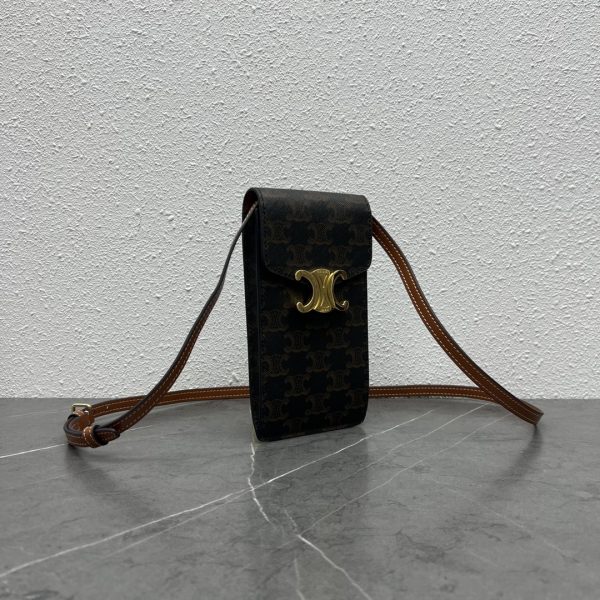 1:1 Replica Celine Vertical Mobile Pouch Triomphe Tan For Women 6in/19cm 10j092dqb.04LU - Image 8