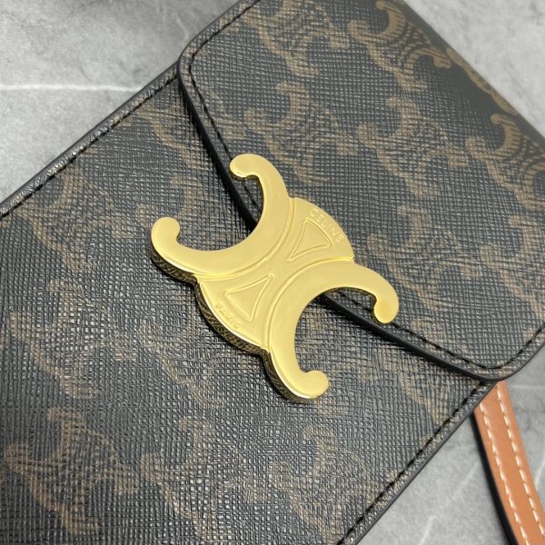 1:1 Replica Celine Vertical Mobile Pouch Triomphe Tan For Women 6in/19cm 10j092dqb.04LU - Image 3