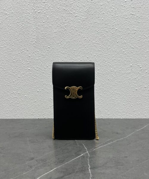 1:1 Replica Celine Vertical Phone Pouch Black For Women 6in/19cm 10J133DPV.38NO