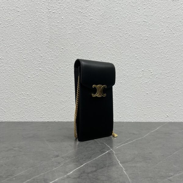 1:1 Replica Celine Vertical Phone Pouch Black For Women 6in/19cm 10J133DPV.38NO
