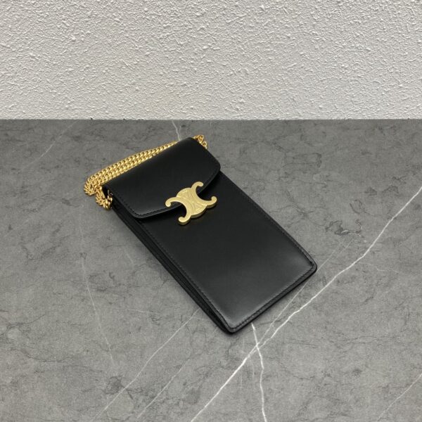 1:1 Replica Celine Vertical Phone Pouch Black For Women 6in/19cm 10J133DPV.38NO
