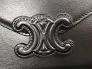 1:1 Replica Celine Wallet On Chain Triomphe Black For Women 7in/19cm  10J733DPV.38NO