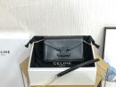 1:1 Replica Celine Wallet On Chain Triomphe Black For Women 7in/19cm  10J733DPV.38NO