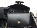 1:1 Replica Celine Wallet On Chain Triomphe Black For Women 7in/19cm  10J733DPV.38NO