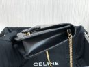 1:1 Replica Celine Wallet On Chain Triomphe Black For Women 7in/19cm  10J733DPV.38NO