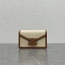 1:1 Replica Celine Wallet On Chain Triomphe In Textile Natural / Tan For Women 7in/19cm 10J972DB2.02NT